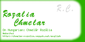 rozalia chmelar business card